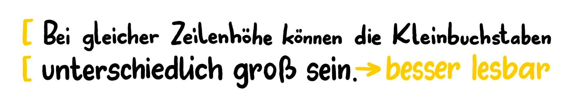 Kleinbuchstaben vergrößern